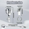 thumbnail image 3 of 2 Pack Retractable Key Holders with Metal Carabiner Clip Sturdy Stainless Steel Pen Lanyard for Professional Use, 3 of 8