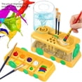 thumbnail image 2 of Upgraded Cartoon Paint Brush Cleaner with Tray, Holder & Drain Yellow, 2 of 5