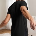 thumbnail image 2 of Zmoon Men's Back Shoulder Surgery Shirt Recovery Tearaway Short Sleeve Full Open Side Snap Top, 2 of 6