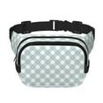 thumbnail image 1 of Balery Daisy Plaid Blue Mochila Cinturón para Mujeres y Hombres, Bolsa de Cintura Impermeable de Doble Capa con Correa, 1 of 9