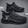 thumbnail image 4 of Breathable Men's Knit Running Shoes With Shock Absorption, Comfy Soft Sole, Lace Up Sneakers For Outdoor Jogging, Spring And Summer, 4 of 9