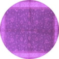 thumbnail image 1 of Ahgly Company Indoor Round Oriental Purple Industrial Area Rugs, 3' Round, 1 of 4