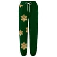 thumbnail image 2 of Pantalones de mezclilla Gibobby Leggings elásticos largos navideños mujer Verde M, 2 of 4