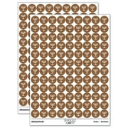 Menorah Hanukkah 200+ Round Stickers - Brown - Gloss Finish - 0.50" Size