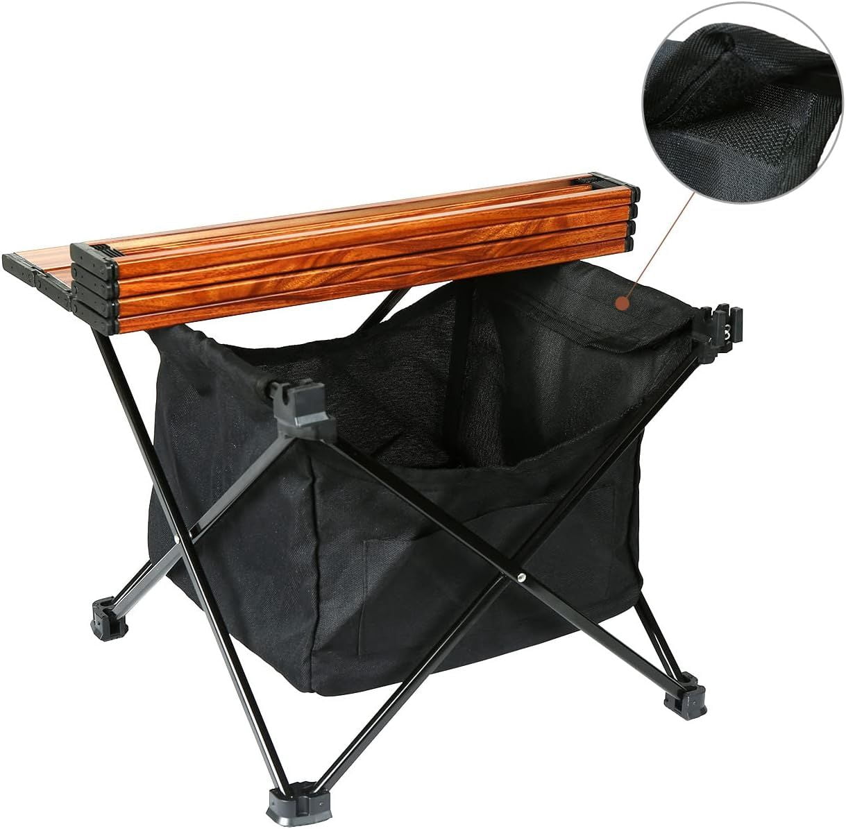 Ultralight Folding Camping Table, Aerospace Aluminum Backpacking Table with Detachable 600D Poly Storage Bag, Upgraded Nylon Hinges Supports 60 LBS for Hiking Fishing Picnic Beach