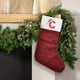 thumbnail image 1 of Medias navideñas con colgantes de letras - 26 letras del alfabeto - calcetines grandes festivos para decoraciones de chimenea y regalos, 1 of 4