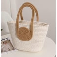 thumbnail image 4 of Kukuzhu Beach Bag for Women Handwoven Tote Bag Large Stylish Handbag Shoulder Bag for Travel Vacation, 4 of 6
