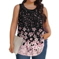 thumbnail image 7 of Mifsaly Plus Size Sleeveless Tops Women Leaf Print Tank Top Lightweight Breathable Summer Casual Loose Blouses XXL, 7 of 7