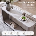 thumbnail image 4 of Aitjunz 63" W Long Console Table for Entryway, 2-Tier Modern Narrow Entryway Table with Storage, Light Gray, 4 of 8