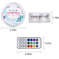 thumbnail image 3 of facefd Submersible LED Pool Light with RF Remote Control Waterproof Underwater Lights for Pond Party Garden No.3, 3 of 5