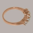 thumbnail image 4 of LBG British Made 10k Rose Gold Cultured Pearl Womens Promise Ring - 33 size options - Size 9.5, 4 of 7