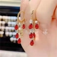 thumbnail image 1 of Fiudx Pendientes de Cristal, Pendientes Colgant Azules En Corazón, Joyería En Aleación Galvanizada, Pendientes Largos En Flecos, Ideales para Fiestas, Citas y Banquetes, Regalo para Mujer, Opciones d, 1 of 4