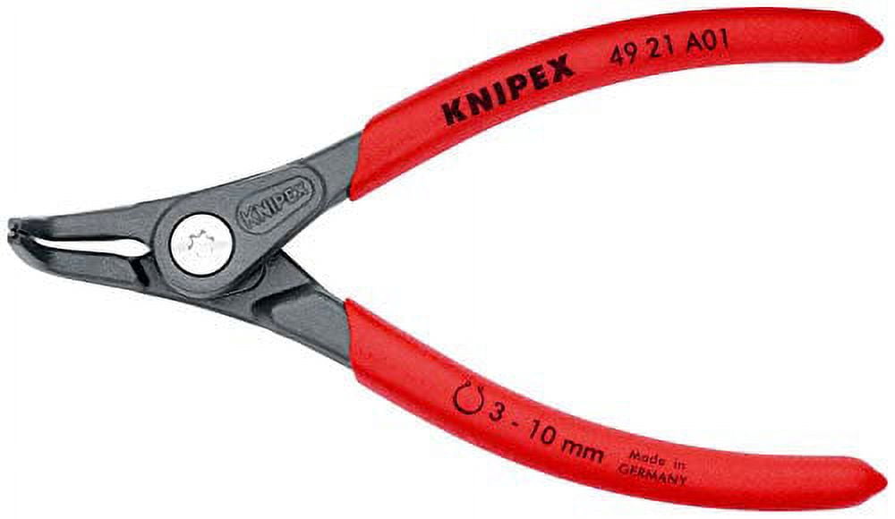5" Precision External Circlip Pliers w/ Bent Tips, Plastic Grip 49 21 A01