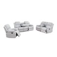 thumbnail image 5 of Hommoo Linen Manual Recliner Chairs for Living Room & Home Theater, Reclining Lounge Chair 160° Recline, Grey White, 5 of 5