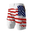 thumbnail image 5 of Men's Patriotic Cargo Shorts With In God We Trust And Cross Print Featuring Statue Of Liberty Graphic And American Flag Pattern Red XXL, 5 of 5