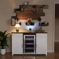 thumbnail image 5 of Coffee Bar Cabinet with Fridge Space, Mini Fridge Cabinet，Buffet Sideboard，53.2"L, 5 of 8