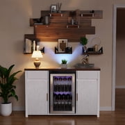 Coffee Bar Cabinet with Fridge Space, Mini Fridge Cabinet,Buffet Sideboard,53.2L