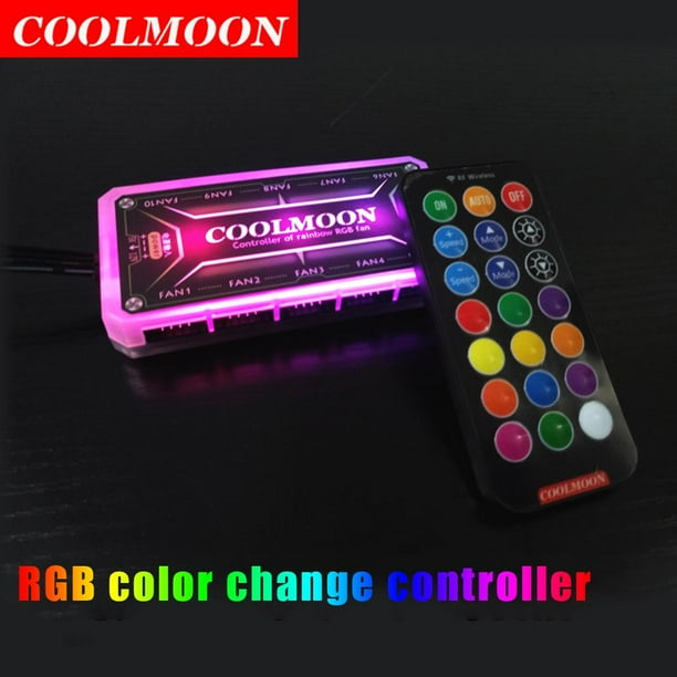 Controlador remoto COOLMOON RGB DC12V 5A Controlador inteligente de color LED