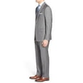 thumbnail image 3 of LN LUCIANO NATAZZI Two Button Men's Suit Modern Fit Ticket Pocket Jacket 2 Piece Gray, 3 of 5