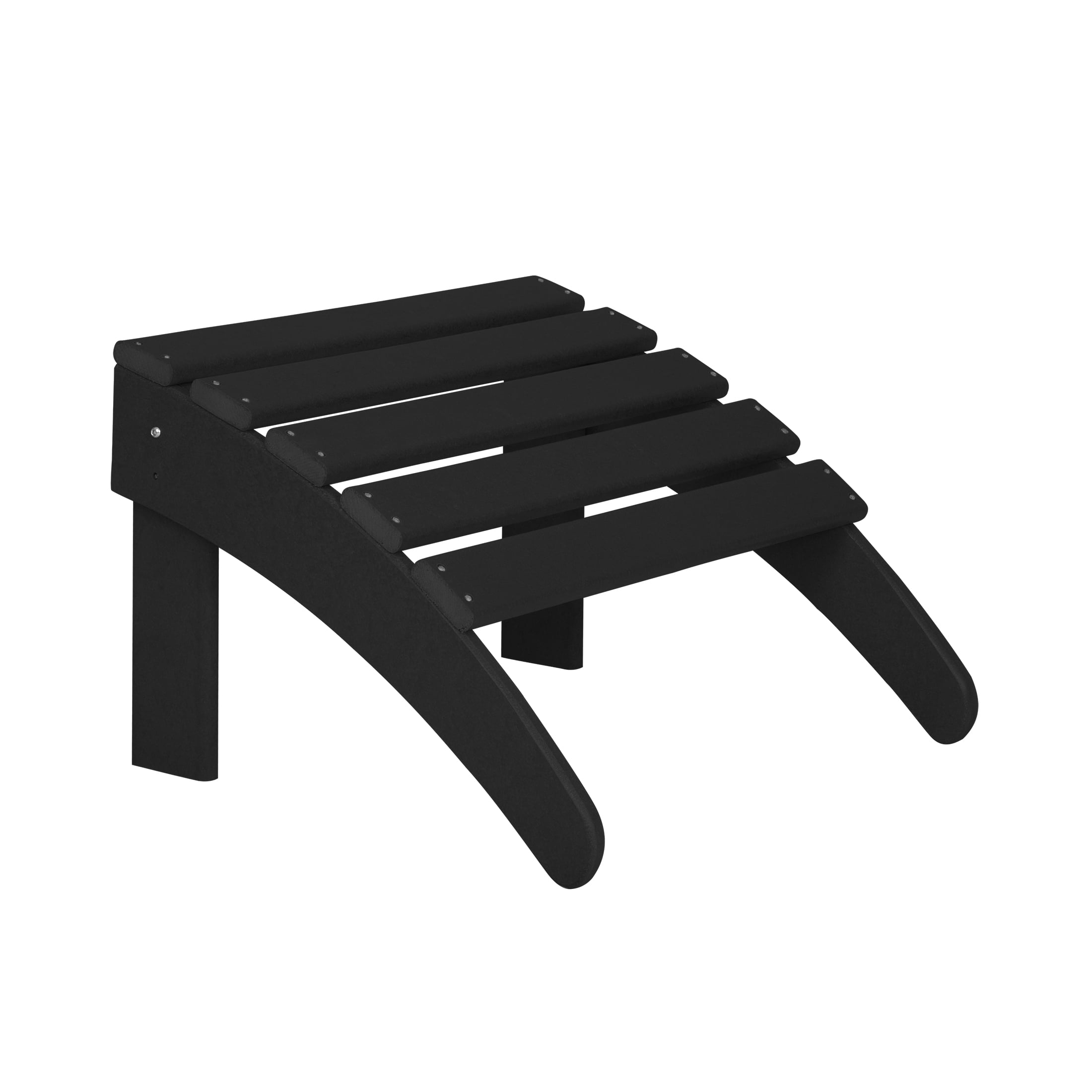Westin Outdoor with Ottoman HDPE Plastic Adirondack Chair - Black (Set of 5)