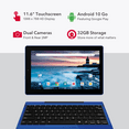 thumbnail image 4 of RCA 11 Delta Pro Android Laptop Tablet with Detachable Keyboard, 32GB Storage & 2GB RAM, Blue, 4 of 5