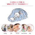 thumbnail image 2 of YFYANG Women's Double Waterproof Shower Cap, Blue Cartoon Rabbit Reusable Hair Cap for All Hair Styles and Head Sizes, 2 of 6