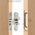 thumbnail image 3 of Bisagra invisible de acero inoxidable GLFSIL para puerta plegable, bisagra invisible para puerta, bisagra cruzada, 3 of 6