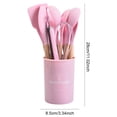 thumbnail image 2 of Yucurem 12Pcs Kitchen Utensil Set Silicone Heat-resistant Cookware for Kitchen Kitchen Essentials (Pink), 2 of 10