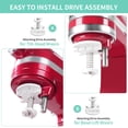 thumbnail image 4 of Accesorio de helado compatible con mezcladores KitchenAid de 4.5/5/6/7QT, hace 2 cuartos de helado, compatible con el accesorio de la máquina de helado KitchenAid, apto para lavaplatos (no apto para, 4 of 5
