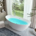 thumbnail image 6 of Vanity Art 71" x 33" Acrylic Freestanding Bathtub Contemporary Soaking Tub with Overflow and Pop-Up Drain, VA6807, 6 of 10