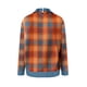 thumbnail image 5 of RKSTN Women's Plaid Print Sweatshirts Oversized Lapel Denim Patchwork Stitching Pullover Top Womens Casual Plus Size Turndown Collared Loose Long Sleeve T Shirts Trendy Retro Streetwear Sweatshirt, 5 of 5