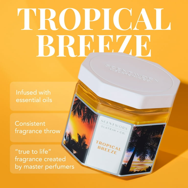 Scentworx 14.5 oz Tropical Breeze 3-Wick Jar Candle by Slatkin
