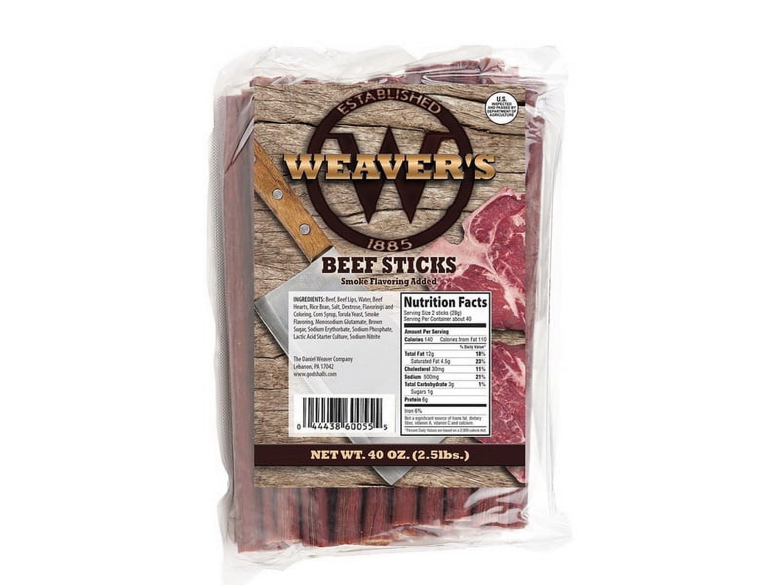 (Price/Case)Weaver's 7" Mild Beef Sticks 150 ct. 2/2.5lb, 507090
