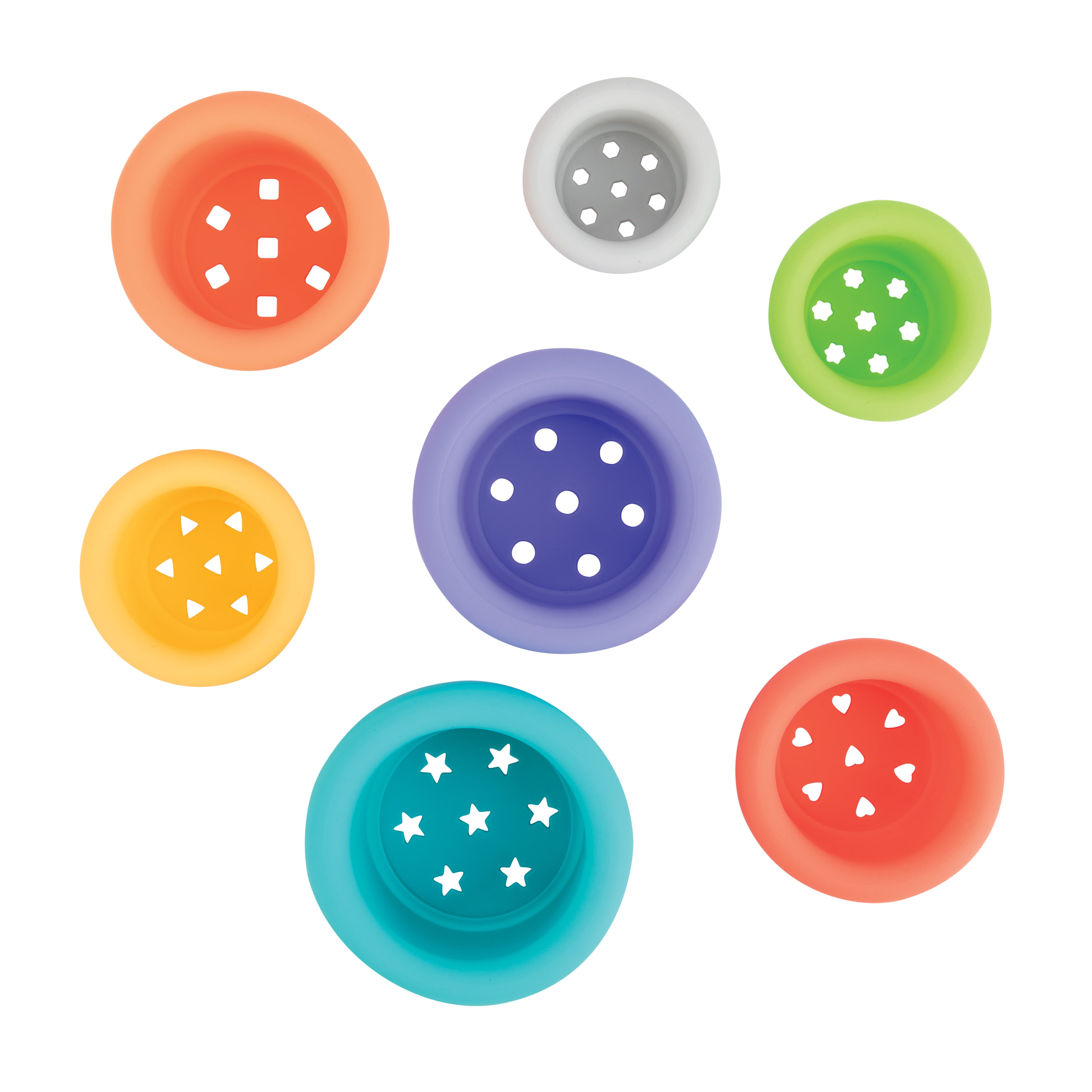 Nuby Soft Silicone Stacking Cups, Stackable Toy, 7 Count