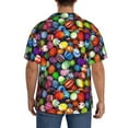 thumbnail image 5 of Gaeub Easter Eggs2 Men's Lapel Short Sleeve Shirt, Relaxed Fit Shirt, Soft and Breathable for Outdoors Party Travel - 3X-Large, 5 of 7