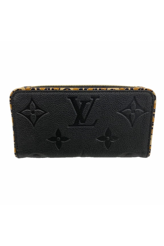 Pre-Owned Louis Vuitton Monogram Empreinte Wild at Heart Zippy Wallet M80680 Noir (Women's)
