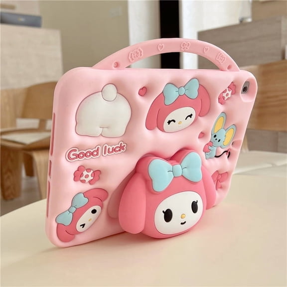 Cartoon Cute Kids Tablet Case For Samsung A7 Lite/T220/T225 ( 8.7 inch ) A8/X200/205 ( 10.5 inch ) A9 Plus/A11 Plus ( 10.95 inch ) Silicone Cute My Melody Bracket Tablet Cover