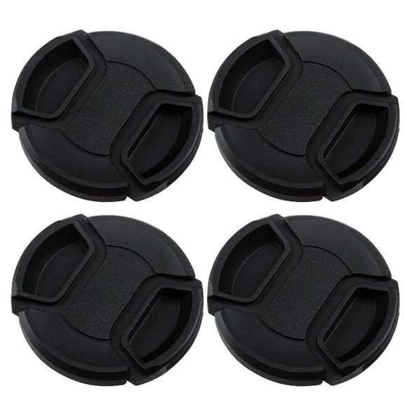4Pcs Center-Pinch Camera Lens Cover Protectors Snap Cover 55mm