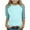 Light Blue, variant on Ltctricy T Shirts for Girls 3/4 Sleeve Crew Neck Color Block Plaid Tunic Tops Soft Casual Tee Blouses 4-15 Years(Pink,14-15 Years)
