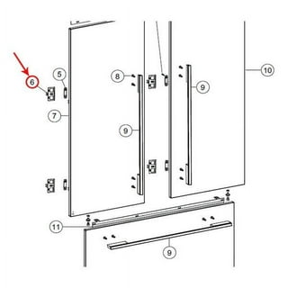 Fisher & Paykel / DCS 842240 Left Hand Door Closing Hook - Suits RF522