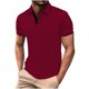 thumbnail image 1 of pstuiky camiseta de hombre, Camisa de manga corta con cuello vuelto, versátil, de color liso y estilo informal para hombre camisas casuales para hombre l, 1 of 5