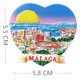 thumbnail image 2 of Imán para nevera hecho a mano en resina 3D de Málaga, recuerdo de España, 2 of 3