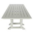 thumbnail image 2 of WestinTrends Malibu Outdoor Dining Table for 6, All Weather Poly Lumber Adirondack 71" Trestle Long Dining Table with Umbrella Hole, Sand, 2 of 7