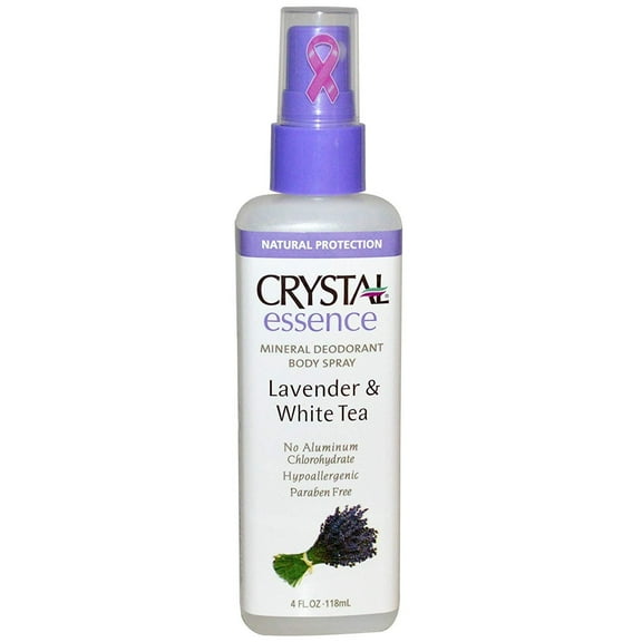 Crystal Essence Deodorant Spray Lavender & White Tea, 4 oz
