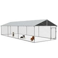 thumbnail image 1 of PawHut 19.7' x 7.5' x 4.9' Outdoor Dog Kennel w/ Waterproof Cover, 1 of 10
