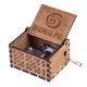thumbnail image 1 of Caja Música Con Manivela Tallada Antigua Nuevo Cumpleaños (Océano), 1 of 7