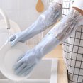 thumbnail image 4 of Reusable Rubber Dishwashing Gloves Long-Lasting Waterproof Kitchen Laundry Gloves Heavy-Duty Cleaning Gloves for Household Dishwashing Cleaning, 4 of 6