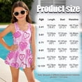 thumbnail image 5 of FOR U DESIGNS Girls' Sleeveless One-Piece Swimsuit Comfortable Tank Bathing Suit Swimwear with Short Bathing Suit for Kids, Heart Tie Dye, 5 of 7