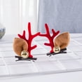 thumbnail image 3 of Inteprter Bonita pinza para el pelo navideña disponible en para fiestas, regalos de Navidad, horquilla navideña Kits de decoración para fiestas rojo Cuerno del ciervo, 3 of 6