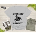 thumbnail image 6 of Cowboy Horse Rider Shirt Animal Gifts For Men Women Girls Kids Boy Tshirt Cowgirl Western Rodeo Shirt Vintage Wild West Texas Cowboy Tshirt, 6 of 7